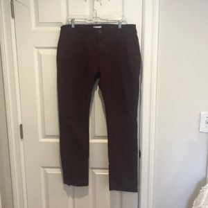 Maroon khaki pants